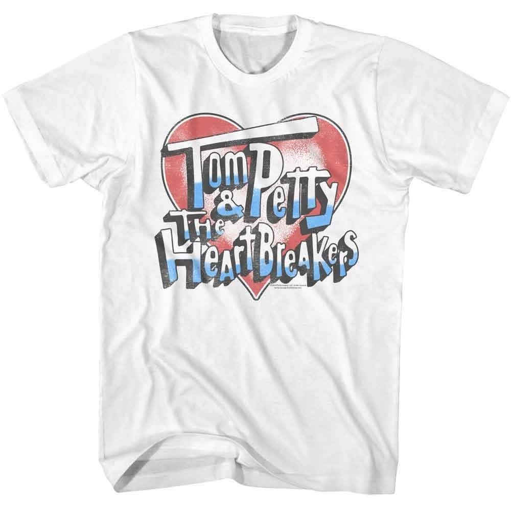 Wholesale Tom Petty Americana Heart And Logo White T-Shirt